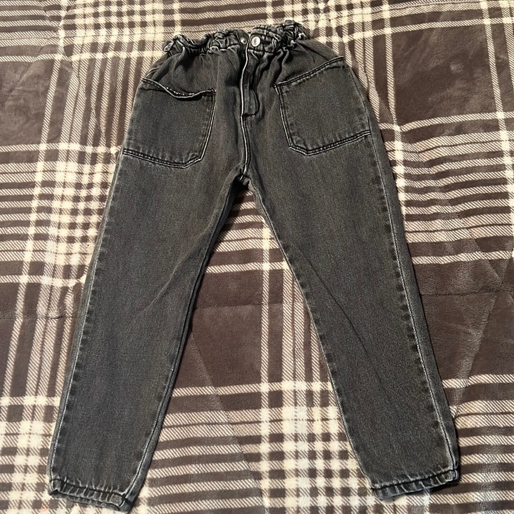 Zara black washed high waist jeans